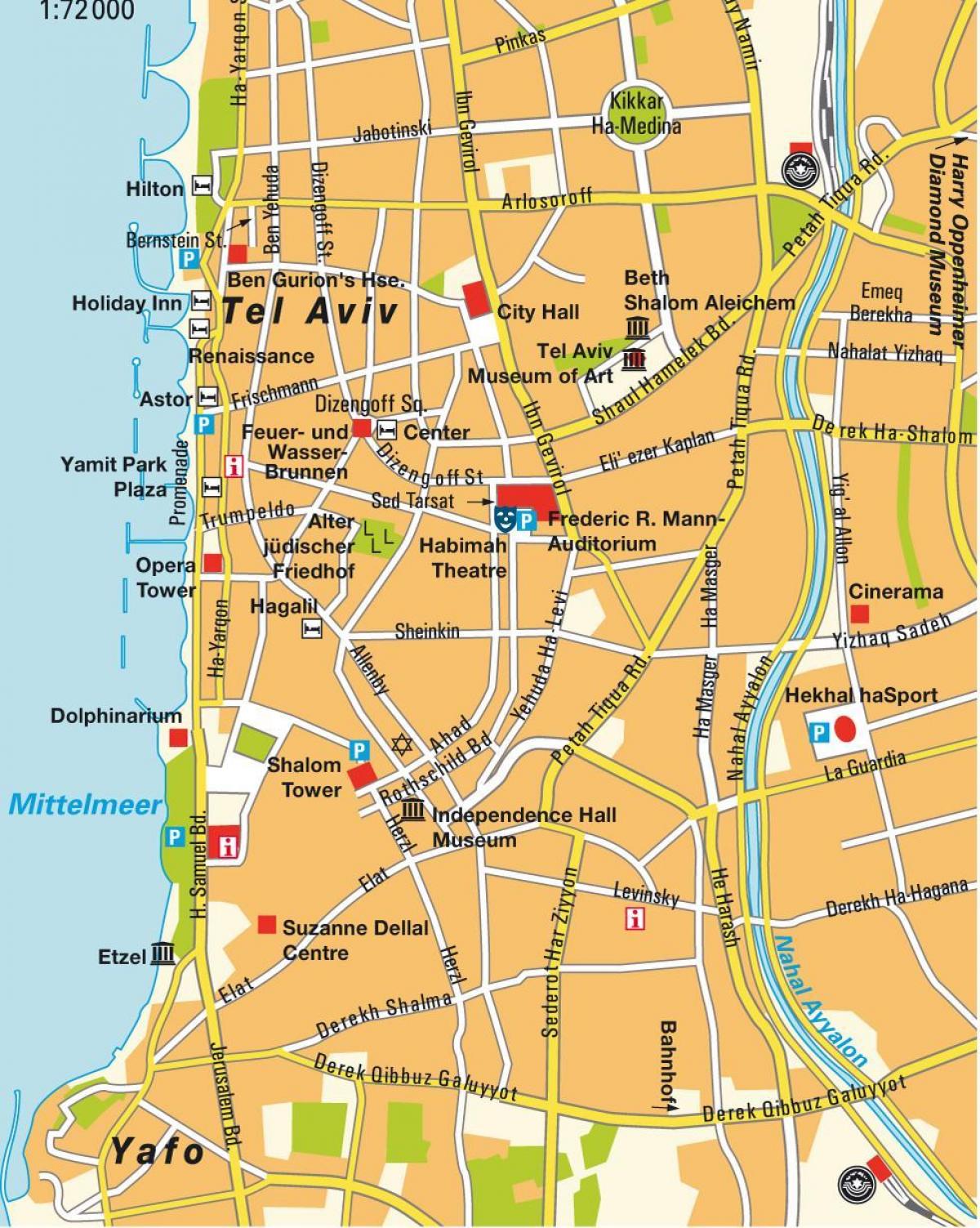 kartta Tel Avivin alue