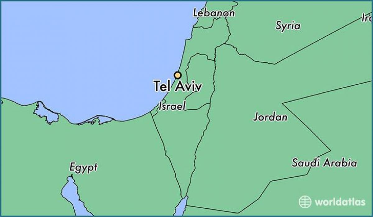 kartta Tel Aviv maailmassa