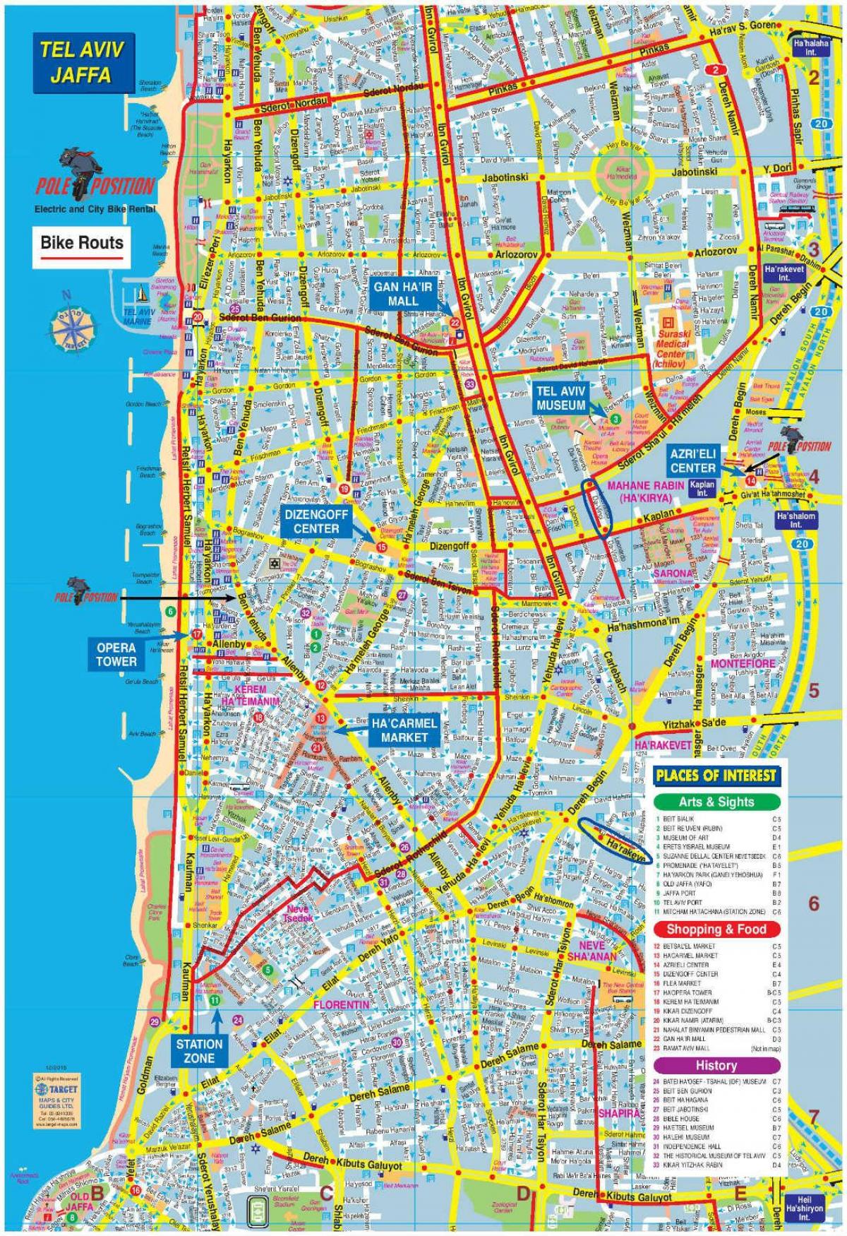 kartta Tel Aviv pyörä