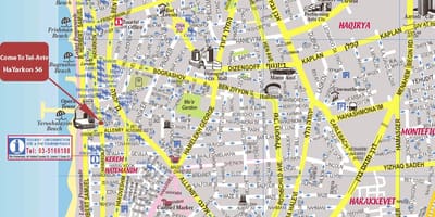 Kartta Tel Aviv ja lähialueilla