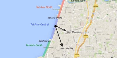 Kartta Tel Aviv yöelämä